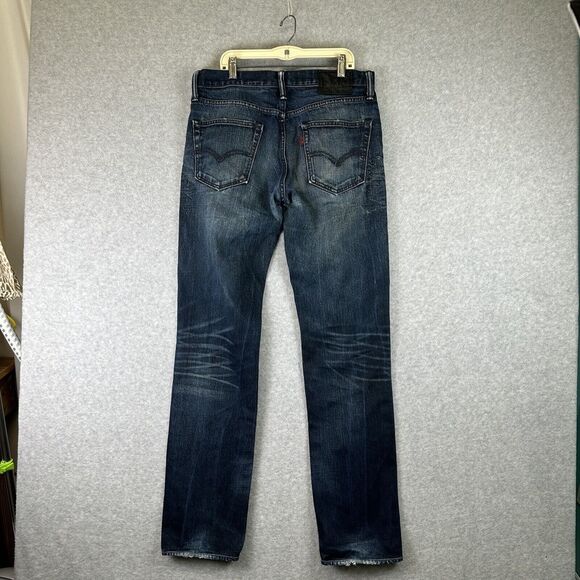 Levi’s‎ Slim Fit Tapered Men'a Size 32 HEMMED Jeans Dark Denim Stretch S40196 - Picture 8 of 15